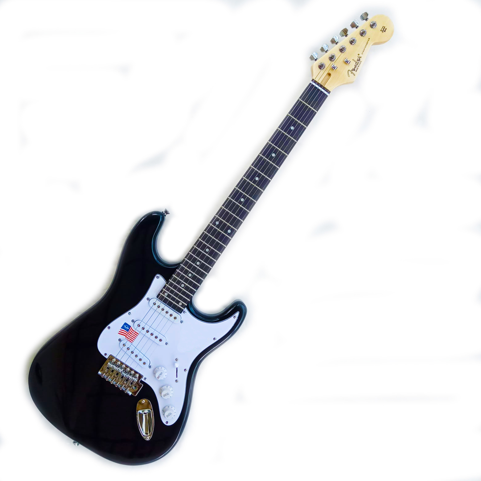 Fender Stratocaster Electric Guitars (American Standard)-Black